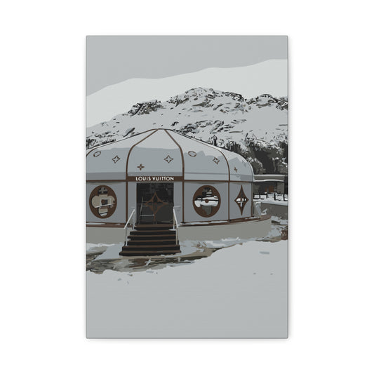 St. Moritz Ski – Alpine Luxury Canvas Wall Art