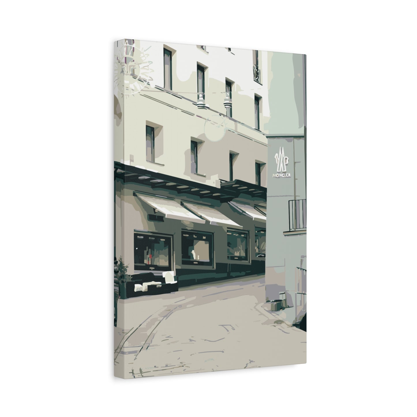 St. Moritz Outlets – Alpine Luxury Canvas Wall Art