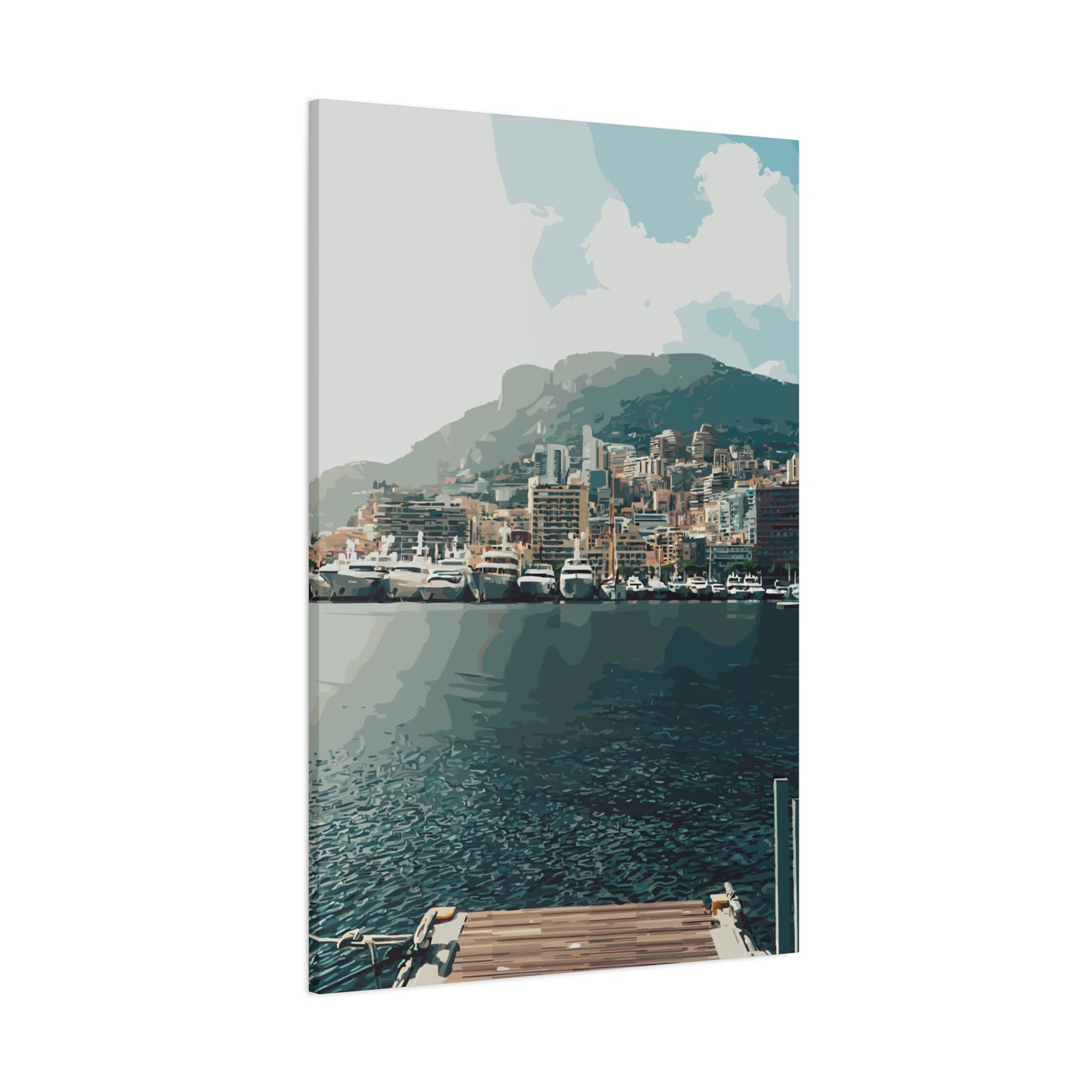 Monaco Marina – Luxury Yacht Lifestyle Canvas Wall Art