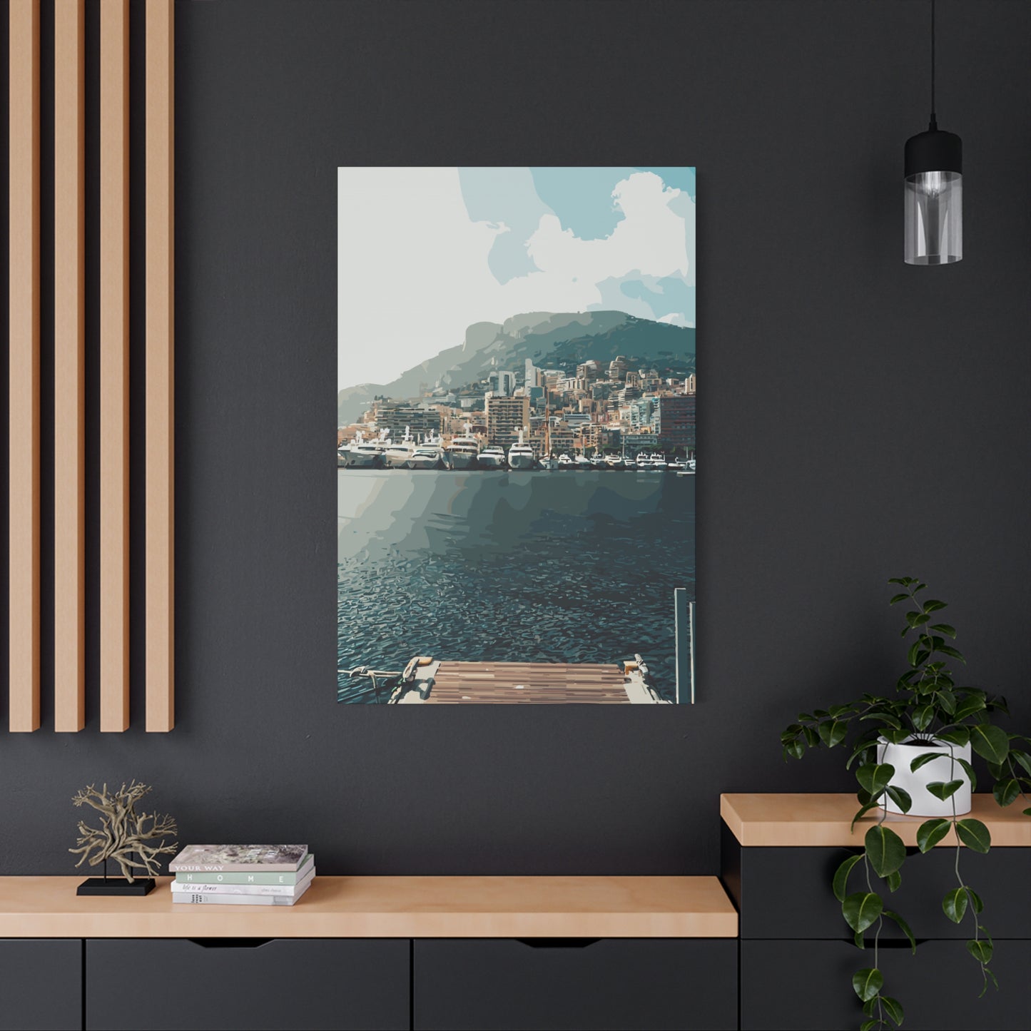 Monaco Marina – Luxury Yacht Lifestyle Canvas Wall Art