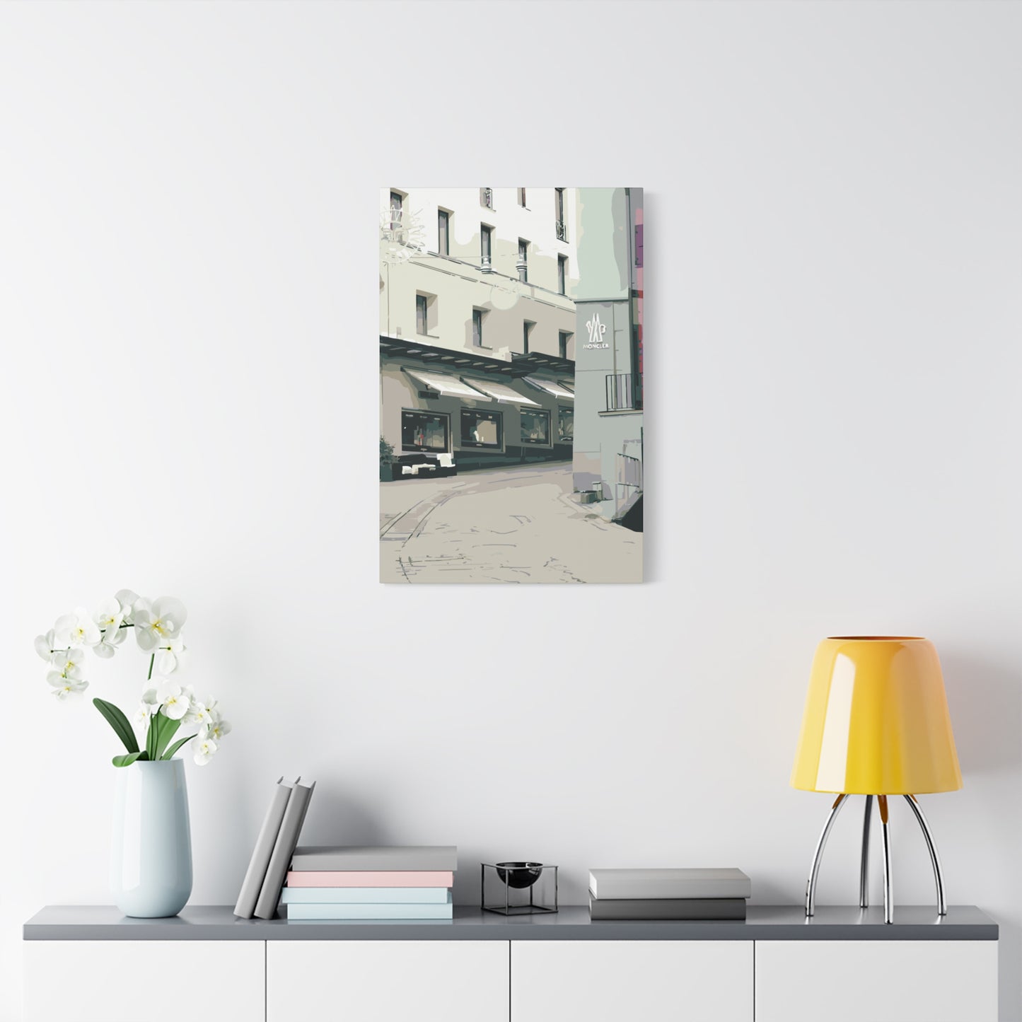 St. Moritz Outlets – Alpine Luxury Canvas Wall Art