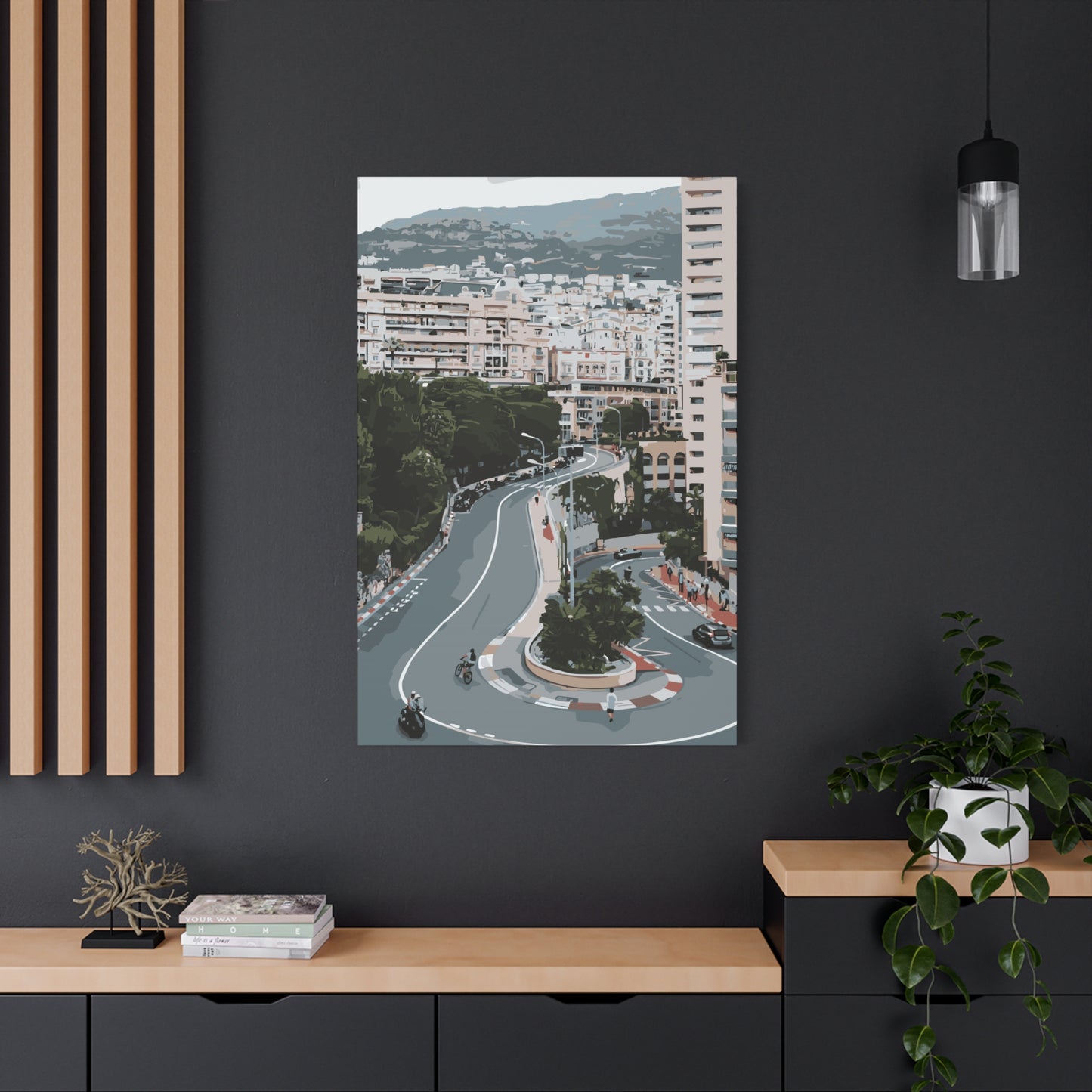 Monaco Streets – Luxury Riviera Canvas Wall Art