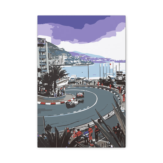 Monaco Mirabeau Hairpin – Luxury Motorsport Canvas Wall Art