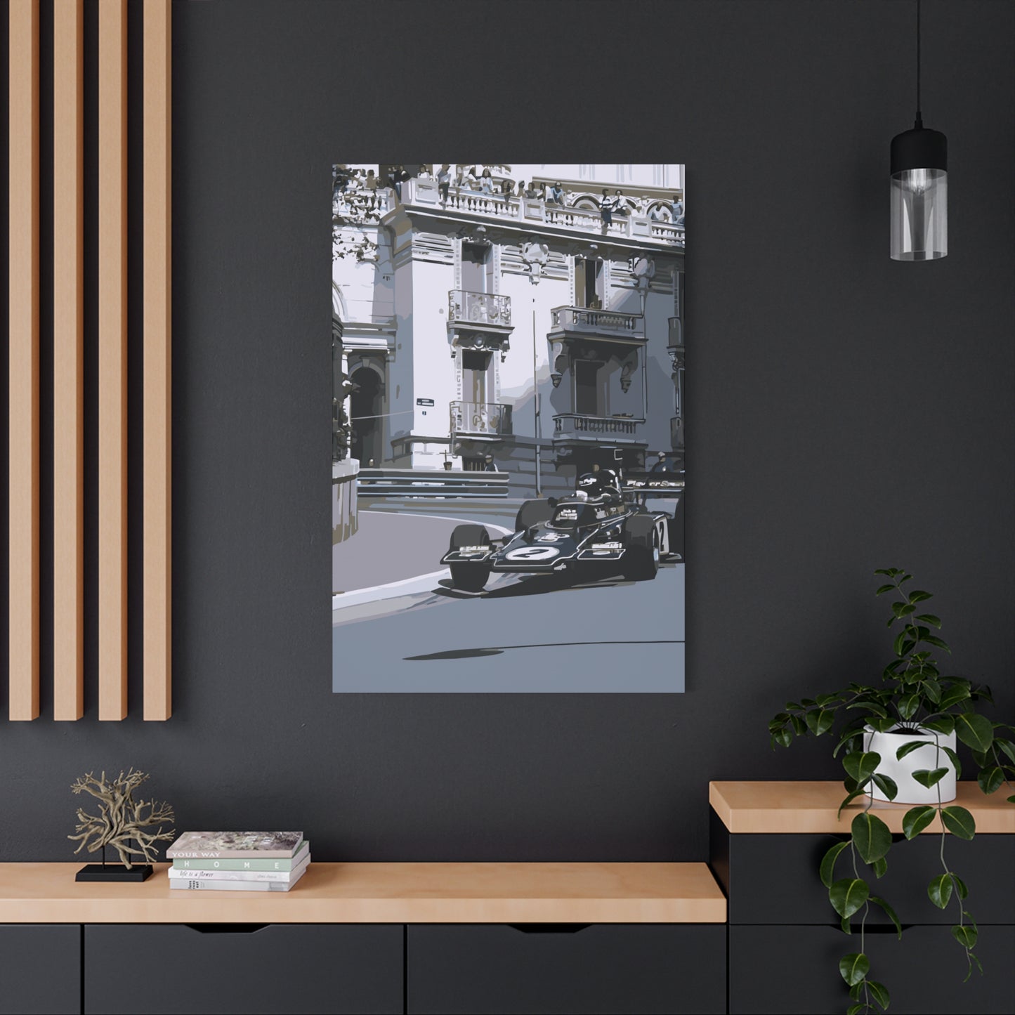 Monaco Retro F1 – Classic Motorsport Canvas Wall Art