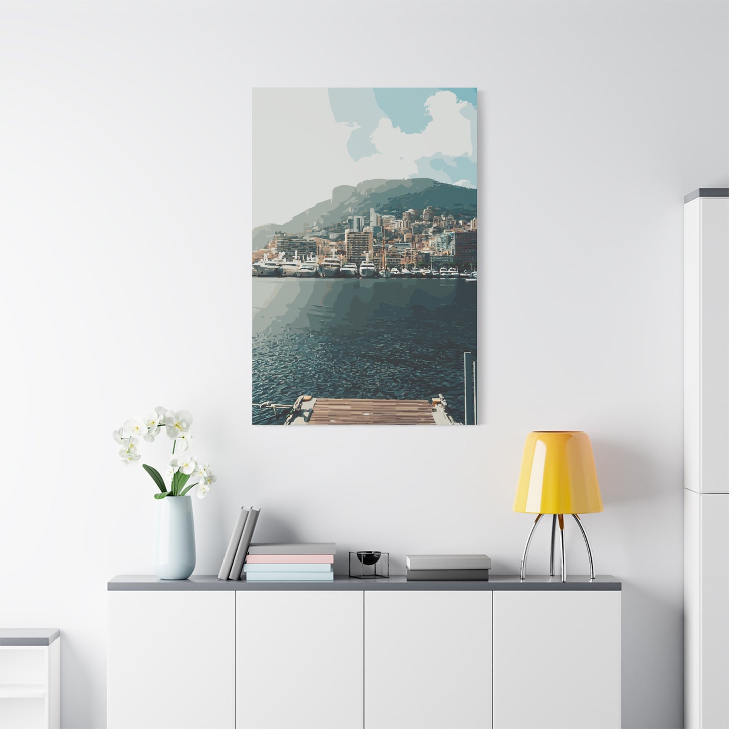 Monaco Marina – Luxury Yacht Lifestyle Canvas Wall Art