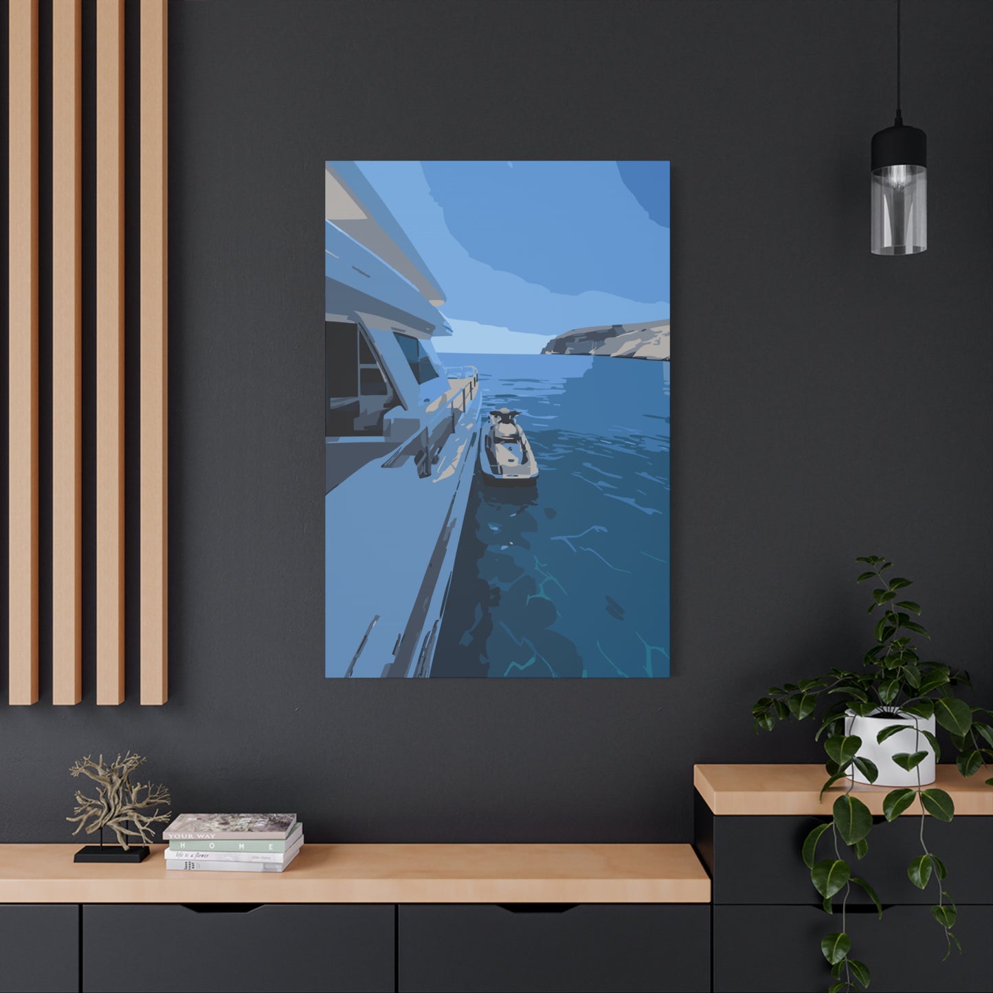 Coastal Elegance – Yacht Canvas Wall Art