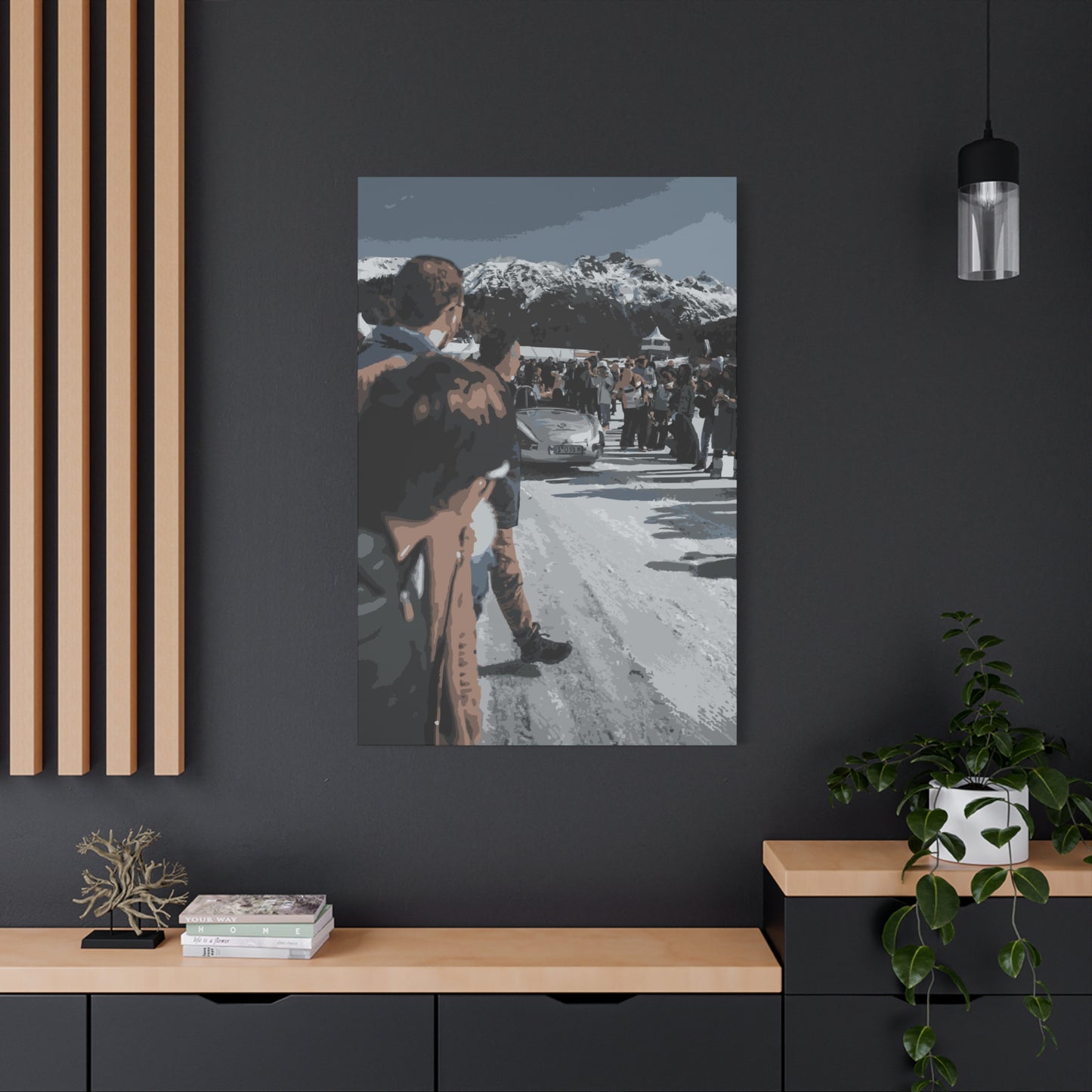 St. Moritz Car Show – Alpine Prestige Canvas Wall Art