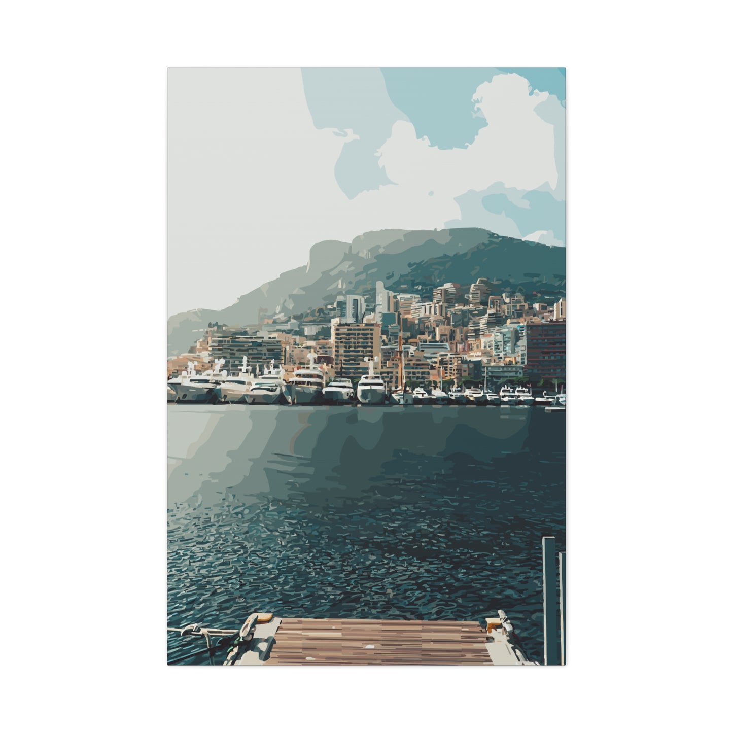 Monaco Marina – Luxury Yacht Lifestyle Canvas Wall Art