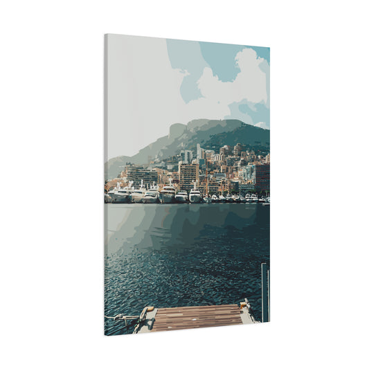 Monaco Marina – Luxury Yacht Lifestyle Canvas Wall Art