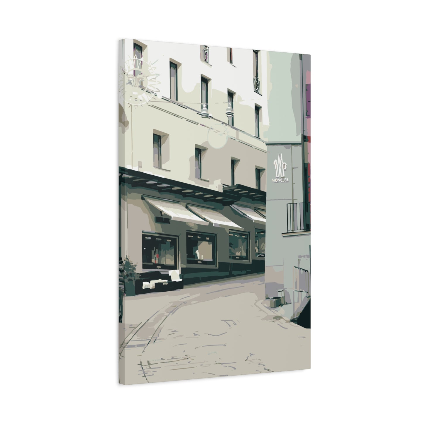 St. Moritz Outlets – Alpine Luxury Canvas Wall Art