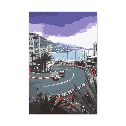 Monaco Mirabeau Hairpin – Luxury Motorsport Canvas Wall Art