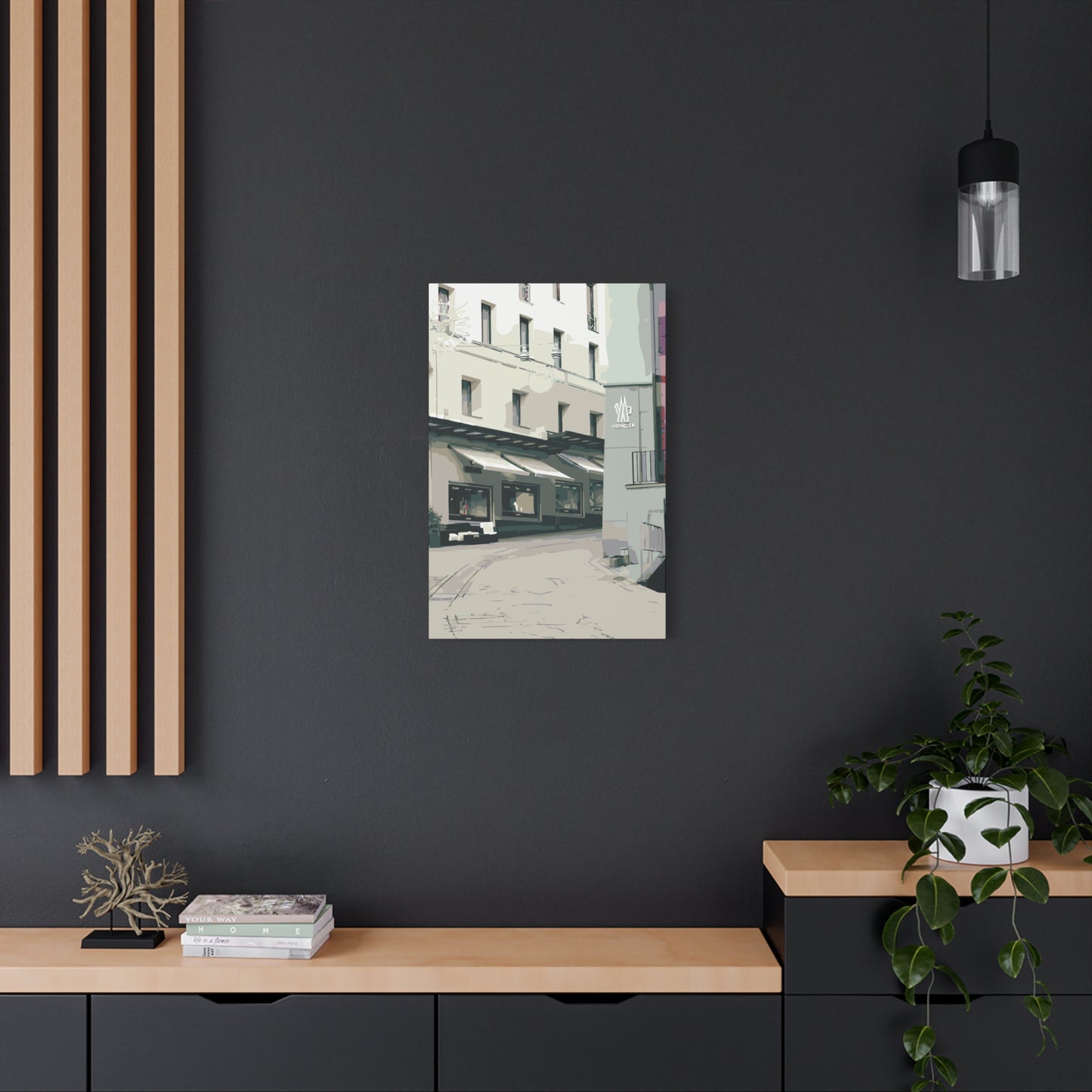 St. Moritz Outlets – Alpine Luxury Canvas Wall Art
