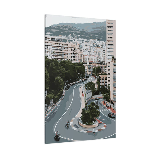 Monaco Streets – Luxury Riviera Canvas Wall Art