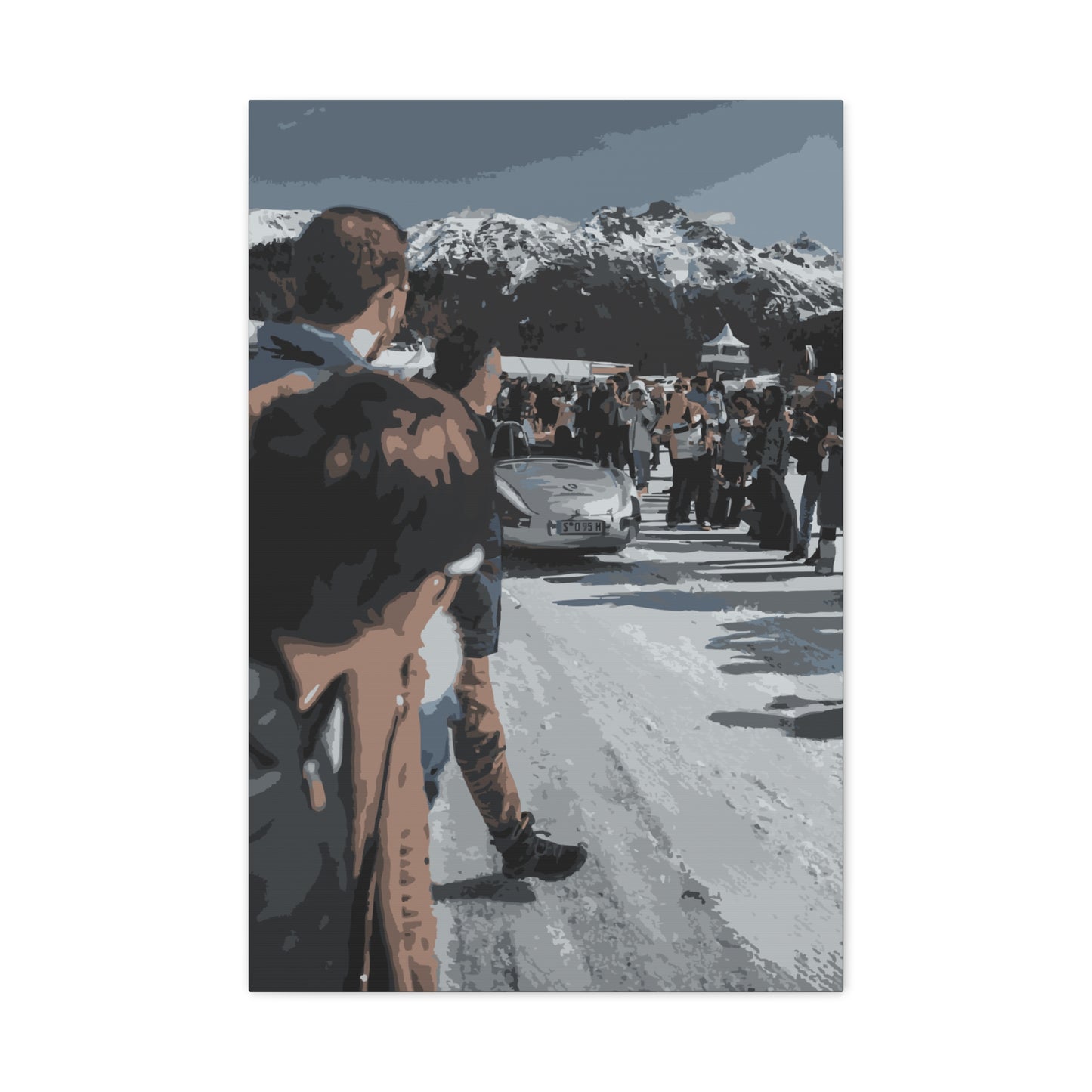 St. Moritz Car Show – Alpine Prestige Canvas Wall Art