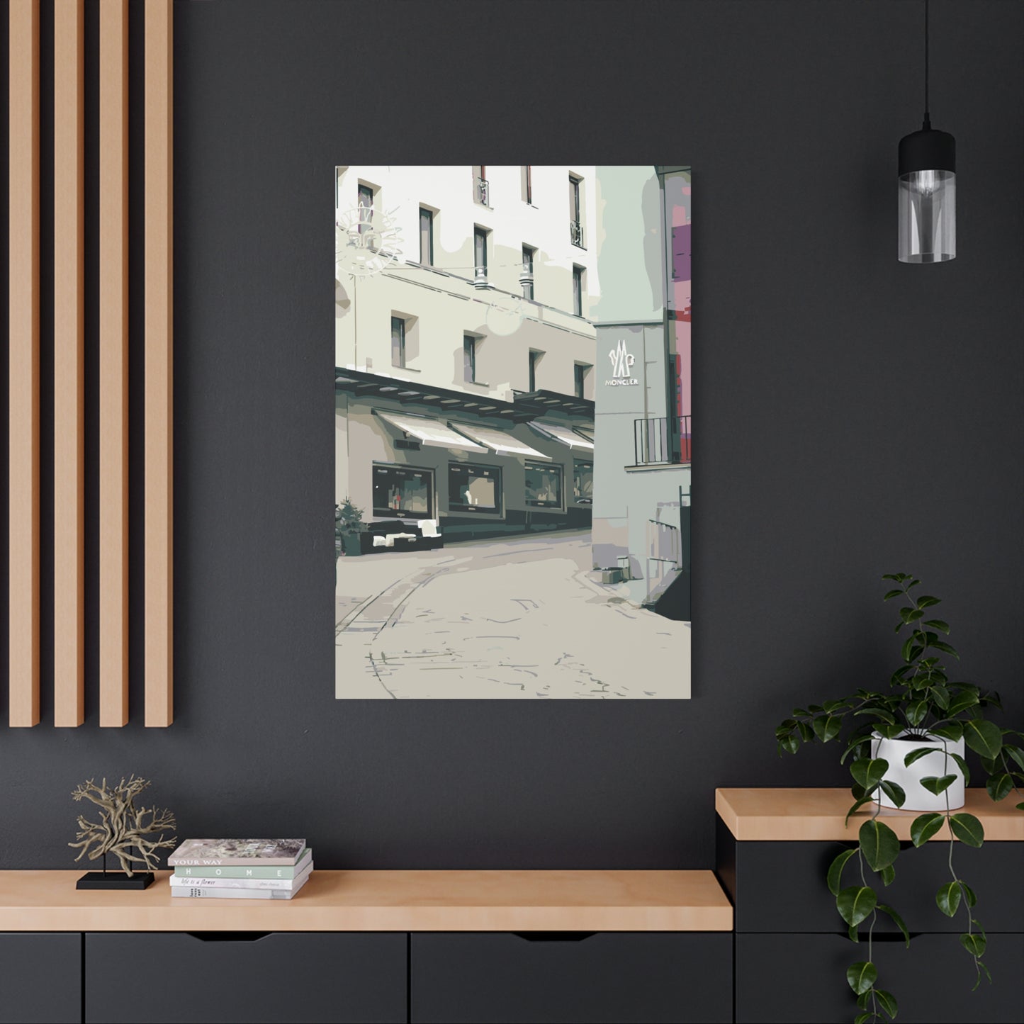 St. Moritz Outlets – Alpine Luxury Canvas Wall Art