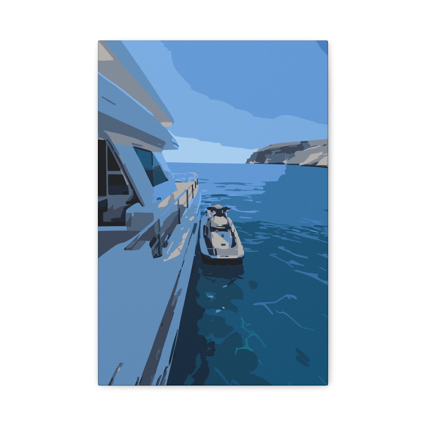 Coastal Elegance – Yacht Canvas Wall Art