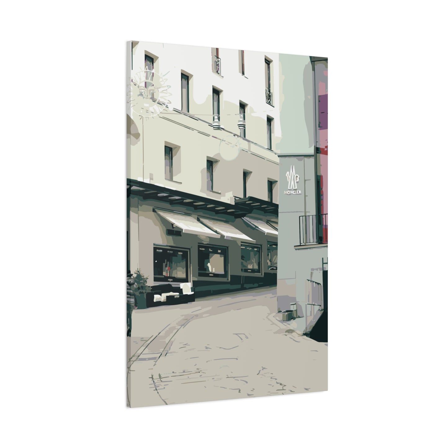 St. Moritz Outlets – Alpine Luxury Canvas Wall Art