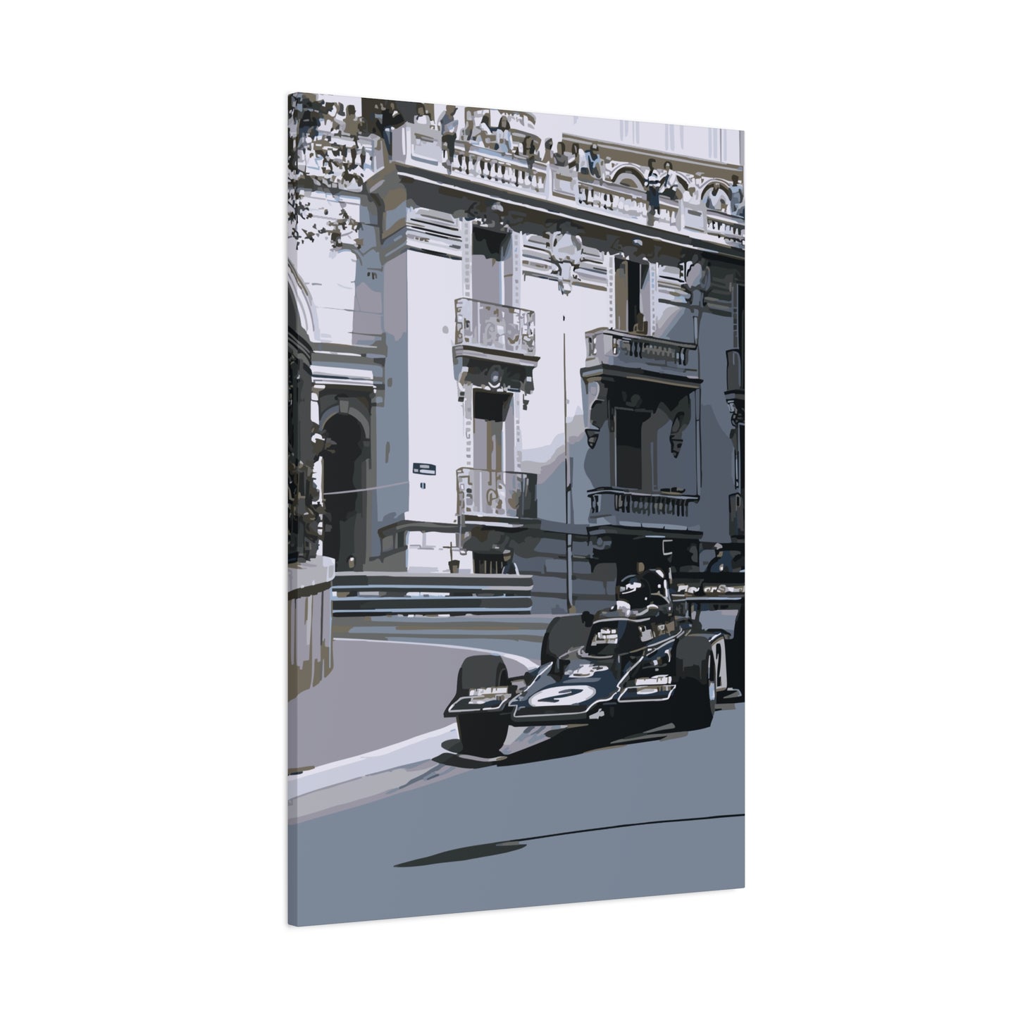 Monaco Retro F1 – Classic Motorsport Canvas Wall Art