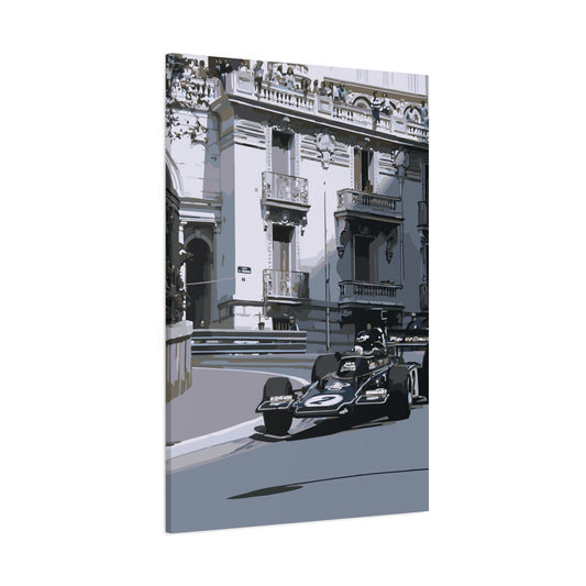 Monaco Retro F1 – Classic Motorsport Canvas Wall Art