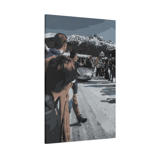 St. Moritz Car Show – Alpine Prestige Canvas Wall Art