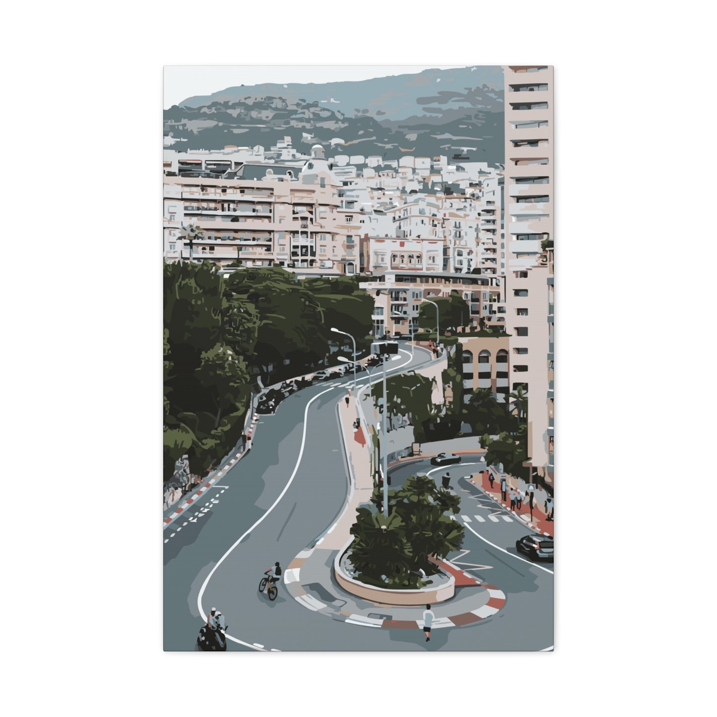 Monaco Streets – Luxury Riviera Canvas Wall Art