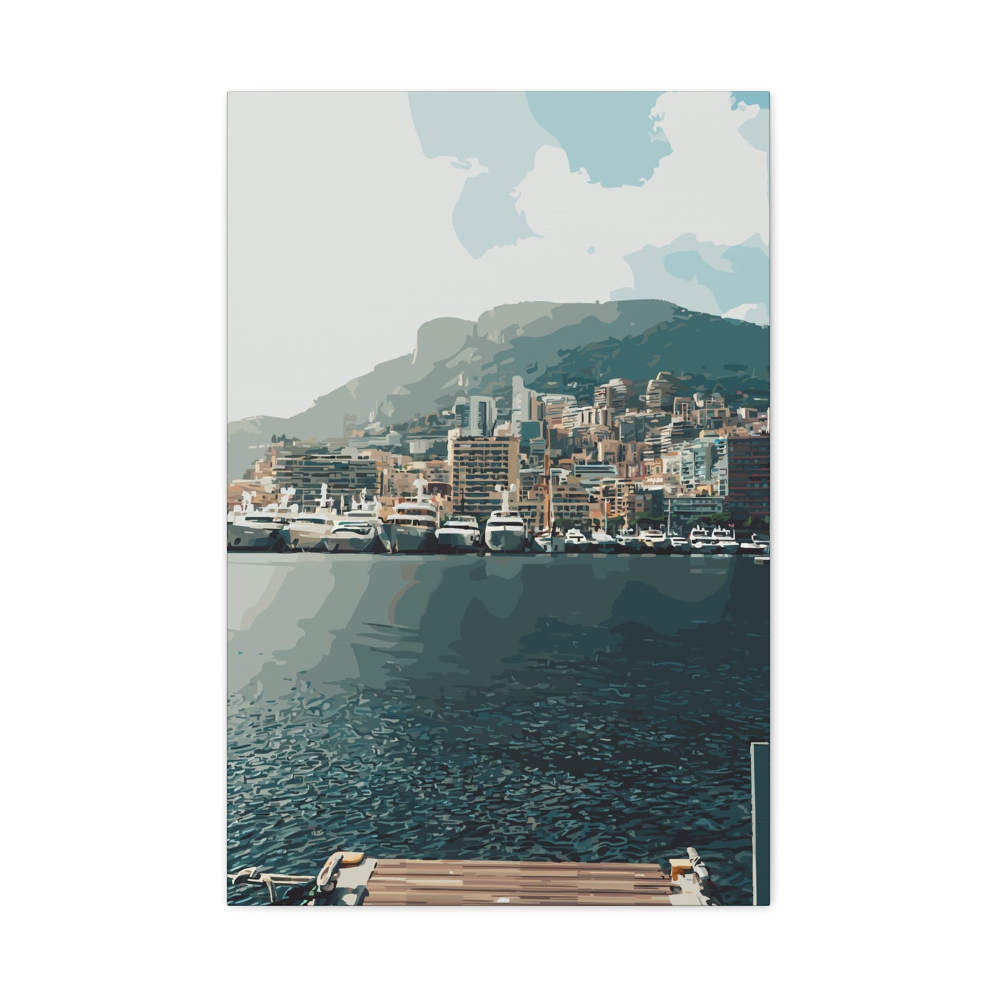 Monaco Marina – Luxury Yacht Lifestyle Canvas Wall Art