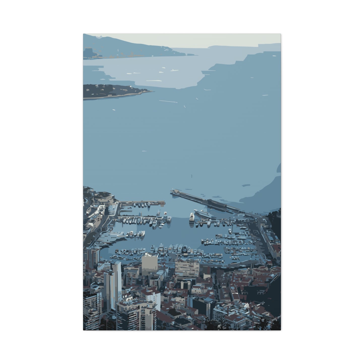 Monaco Bay – Luxury Riviera Canvas Wall Art