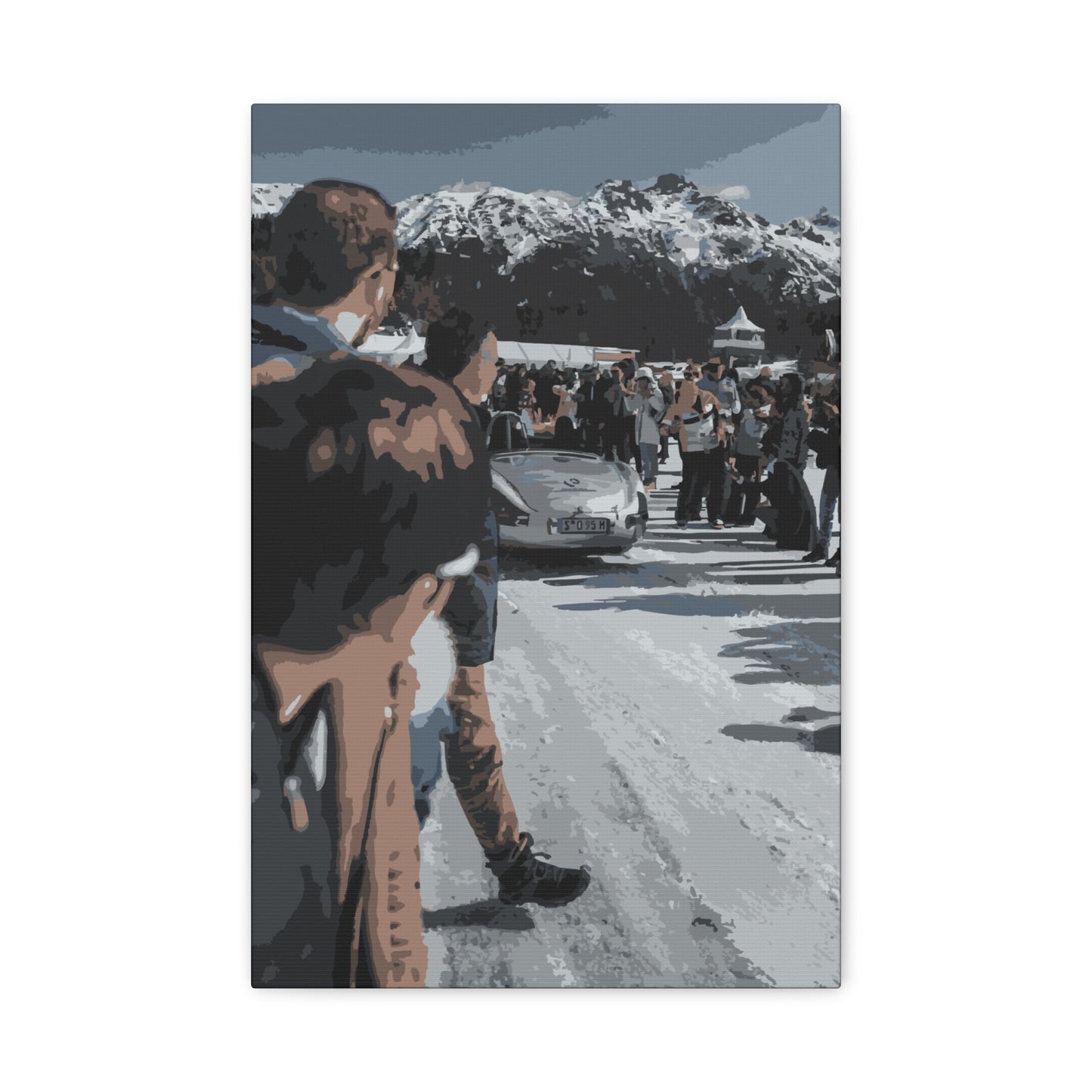 St. Moritz Car Show – Alpine Prestige Canvas Wall Art