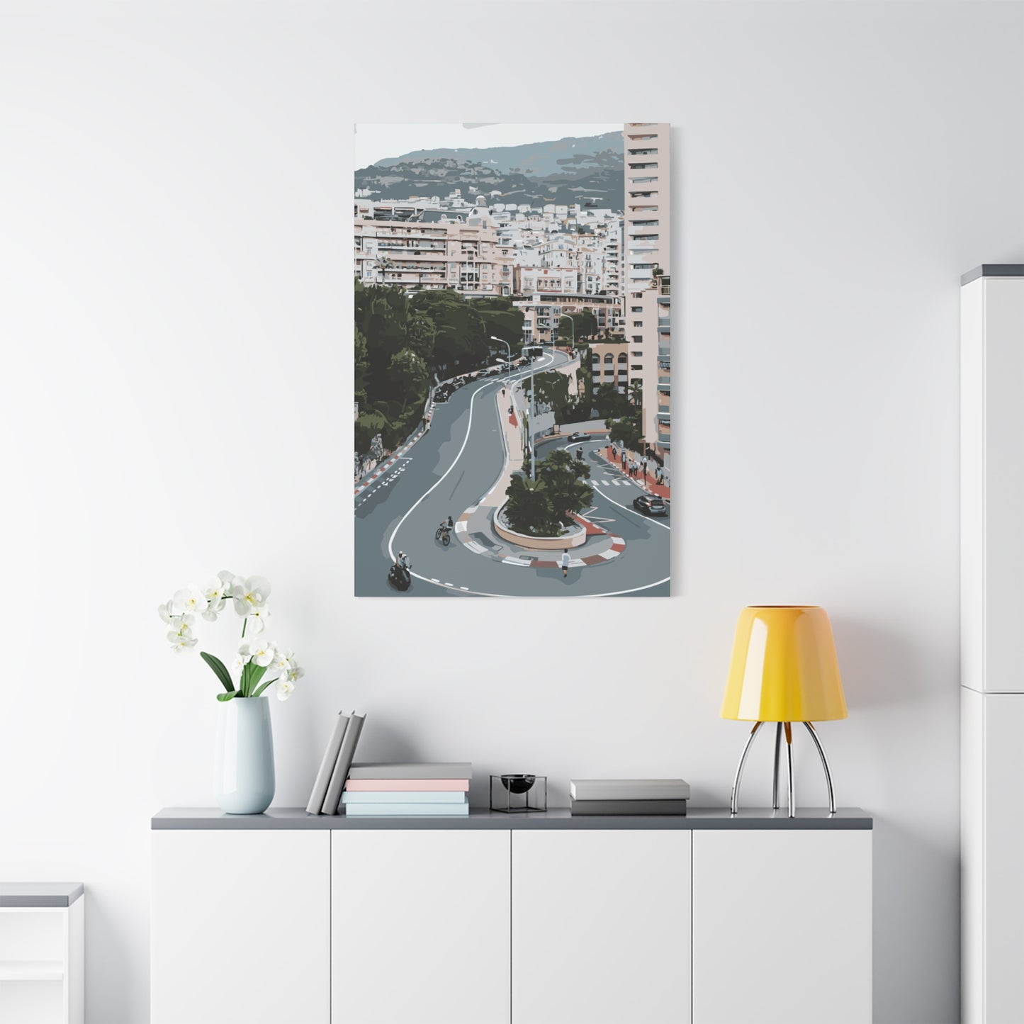 Monaco Streets – Luxury Riviera Canvas Wall Art