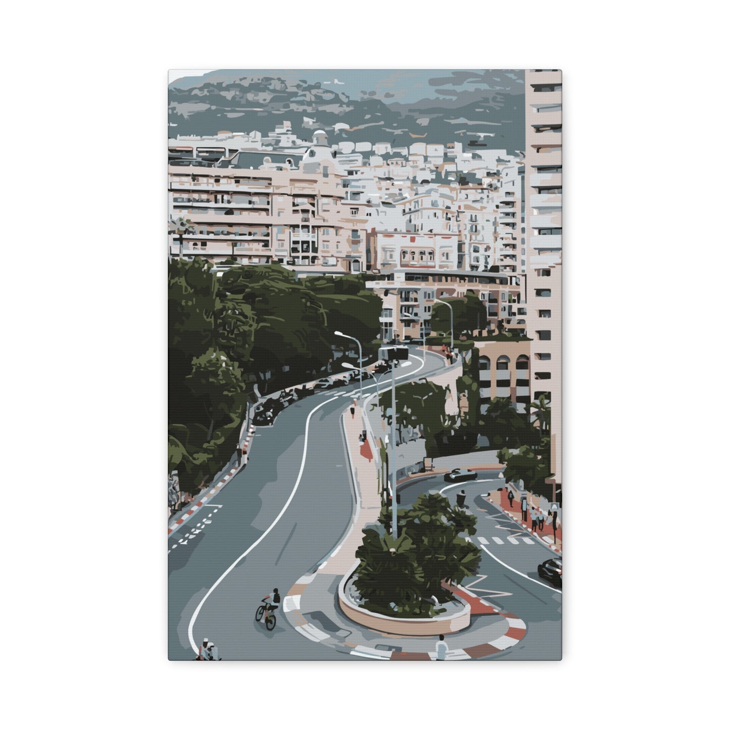 Monaco Streets – Luxury Riviera Canvas Wall Art