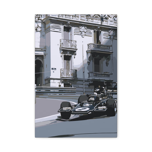 Monaco Retro F1 – Classic Motorsport Canvas Wall Art