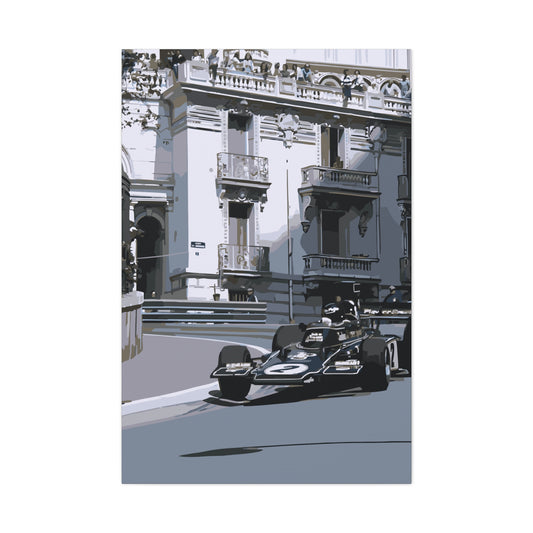 Monaco Retro F1 – Classic Motorsport Canvas Wall Art