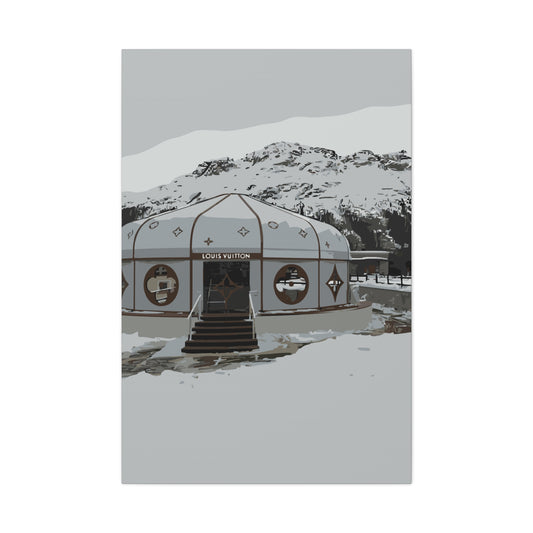St. Moritz Ski – Alpine Luxury Canvas Wall Art