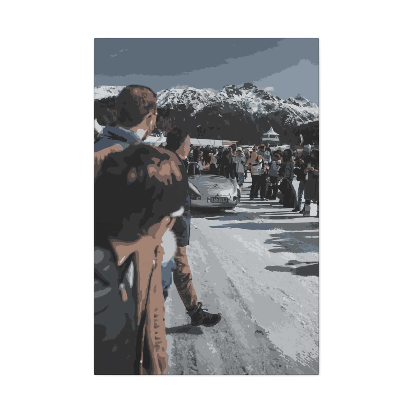 St. Moritz Car Show – Alpine Prestige Canvas Wall Art