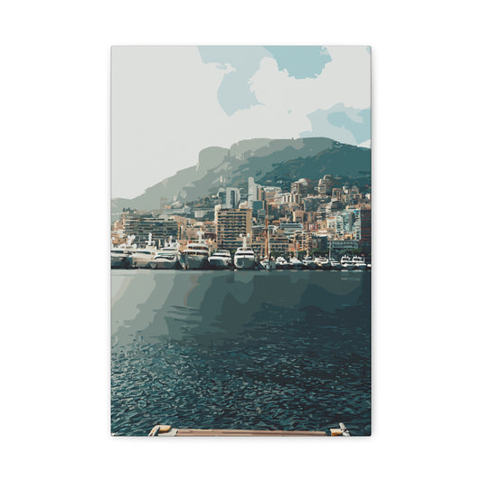 Monaco Marina – Luxury Yacht Lifestyle Canvas Wall Art