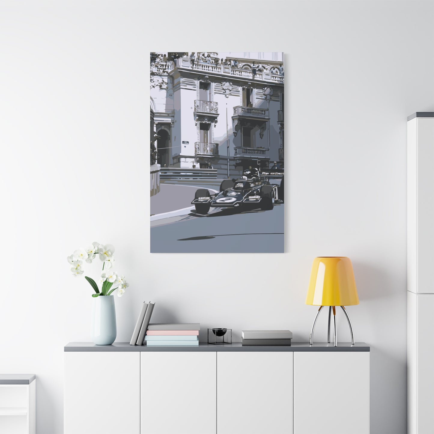 Monaco Retro F1 – Classic Motorsport Canvas Wall Art