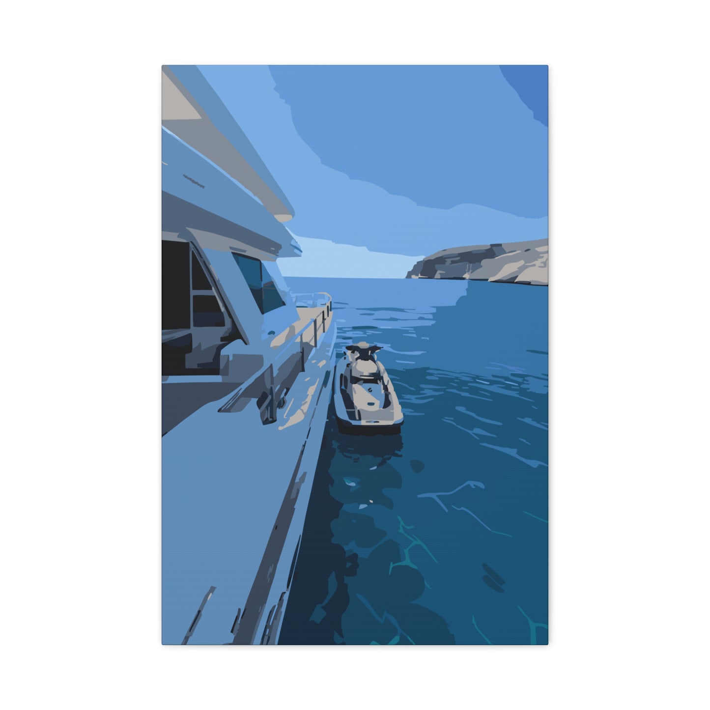 Coastal Elegance – Yacht Canvas Wall Art