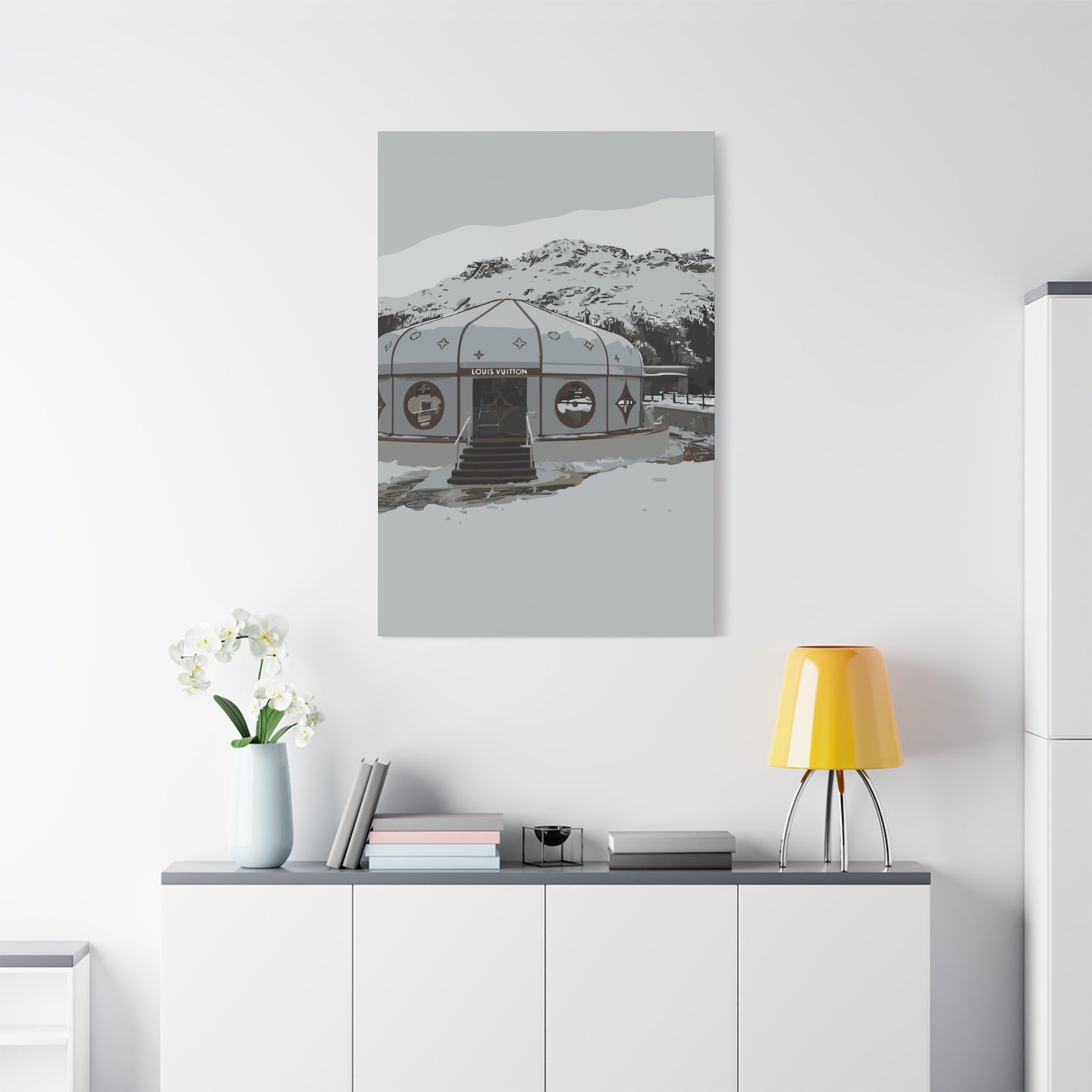 St. Moritz Ski – Alpine Luxury Canvas Wall Art