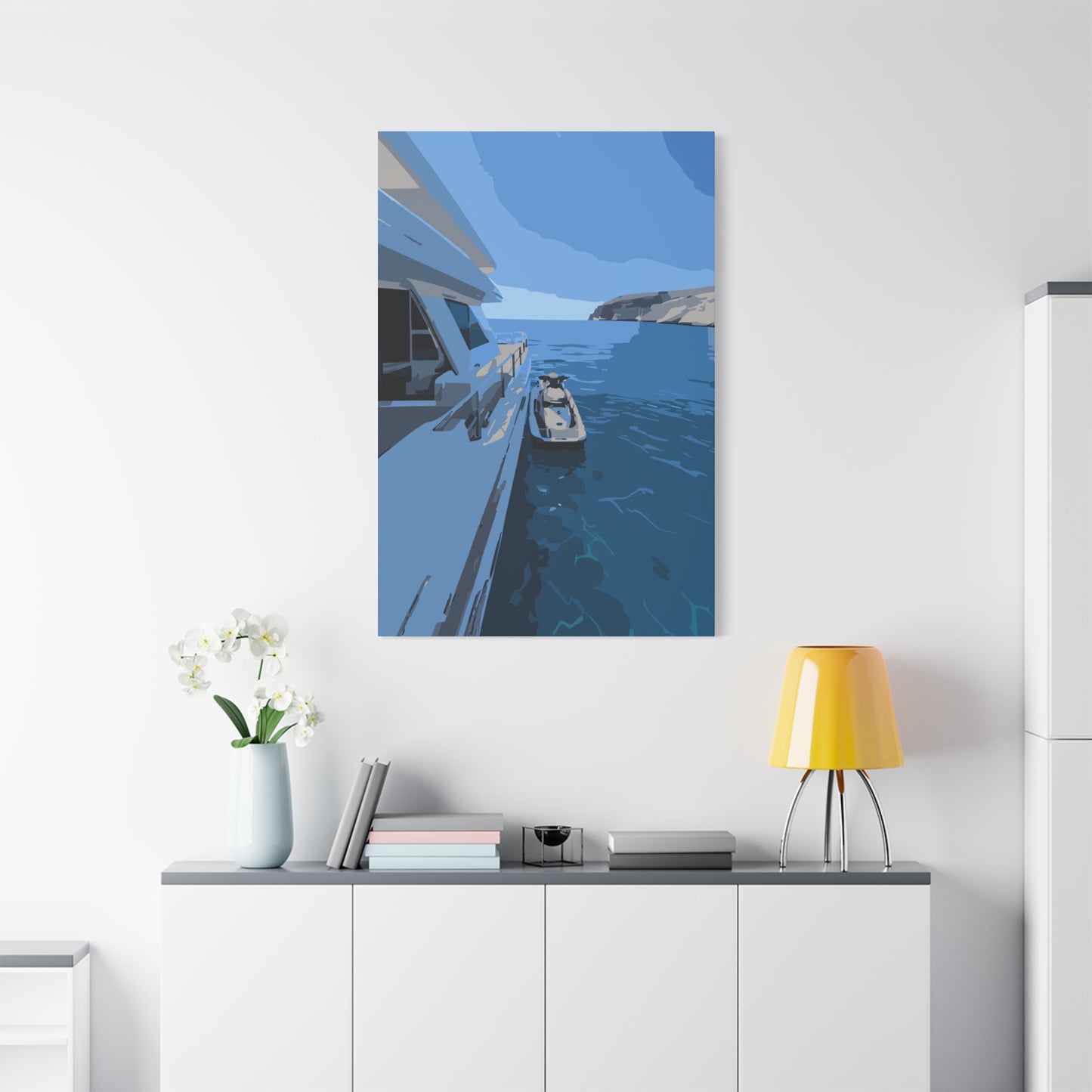 Coastal Elegance – Yacht Canvas Wall Art