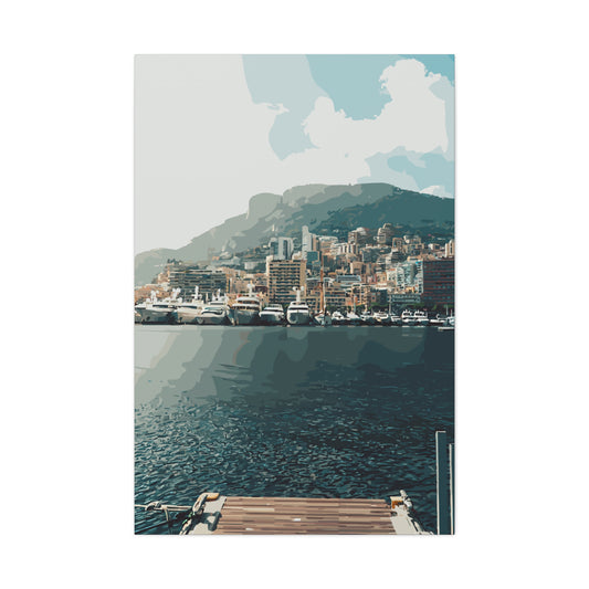 Monaco Marina – Luxury Yacht Lifestyle Canvas Wall Art