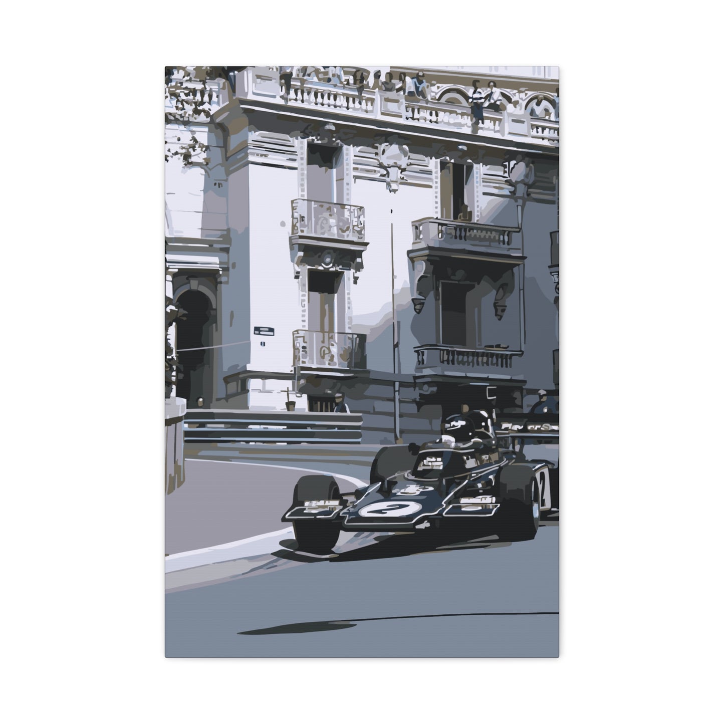 Monaco Retro F1 – Classic Motorsport Canvas Wall Art